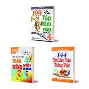 Combo 144 Bài Làm Văn Tiếng Việt 4 + Vở Ôn Tập Hè Toán - Tiếng Việt - Tiếng Anh 4 + 199 Bài Tập Làm Văn Chọn Lọc 4 (Dùng Chung Cho Các Bộ SGK Hiện Hành)