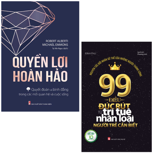 Combo Sách Quyền Lợi Hoàn Hảo - Quyết Đoán Và Bình Đẳng Trong Các Mối Quan Hệ Và Cuộc Sống + 99 Điều Đúc Rút Từ Trí Tuệ Nhân Loại Người Trẻ Cần Biết (Bộ 2 Cuốn)