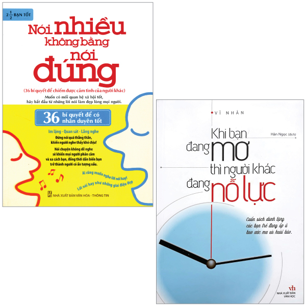 Combo Sách Khi Bạn Đang Mơ Thì Người Khác Đang Nỗ Lực + Nói Nhiều Không Bằng Nói Đúng (Bộ 2 Cuốn) - Tái Bản