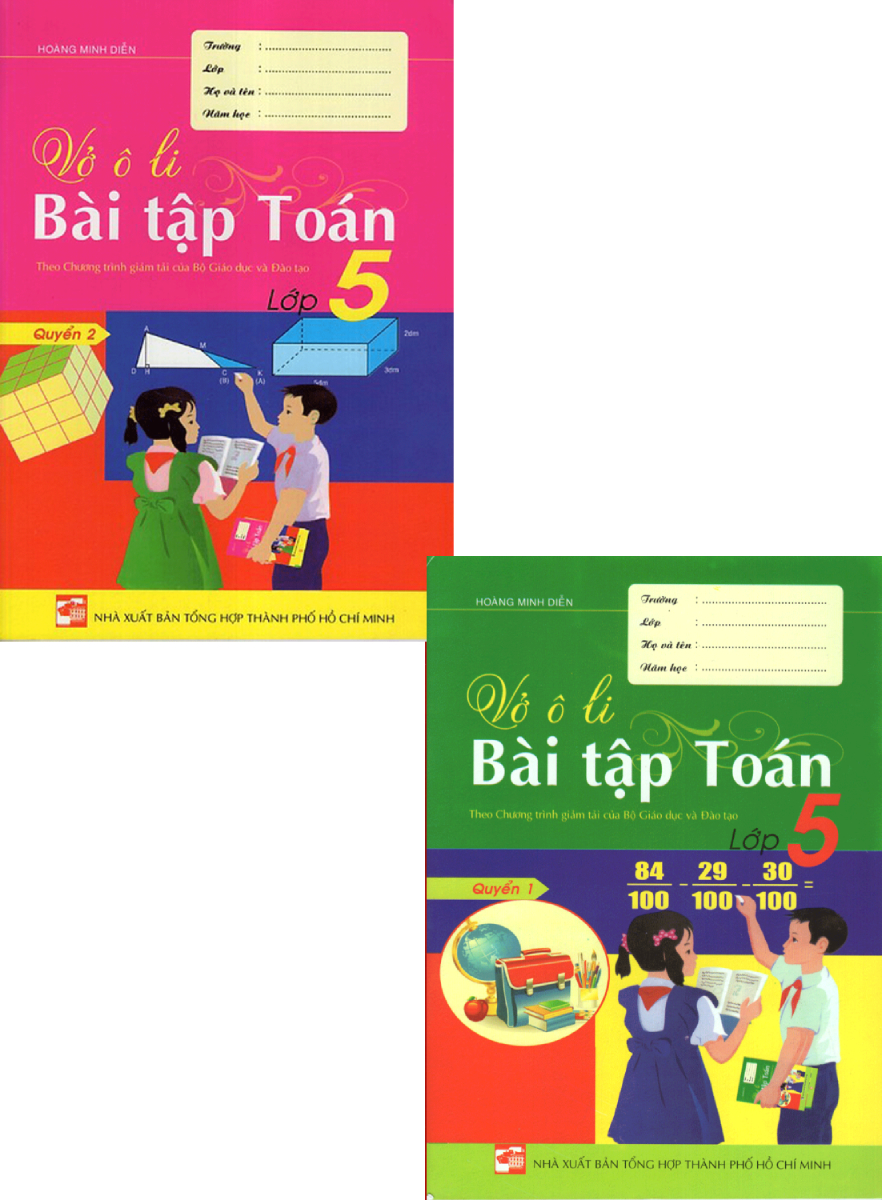 Vở Ô Li Bài Tập Toán Lớp 5 ( Bộ 2 Cuốn )