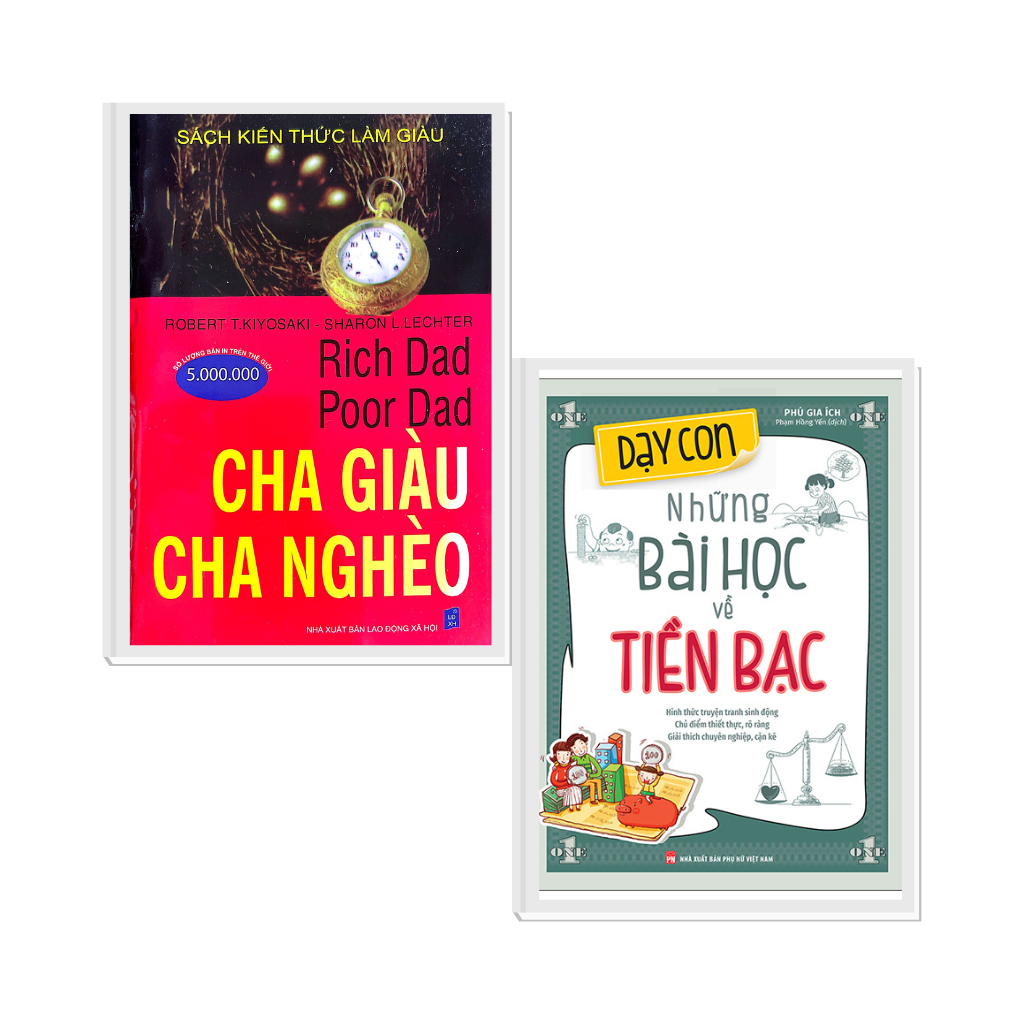 Combo Cha Giàu Cha Nghèo + Dạy Con Những Bài Học Về Tiền Bạc