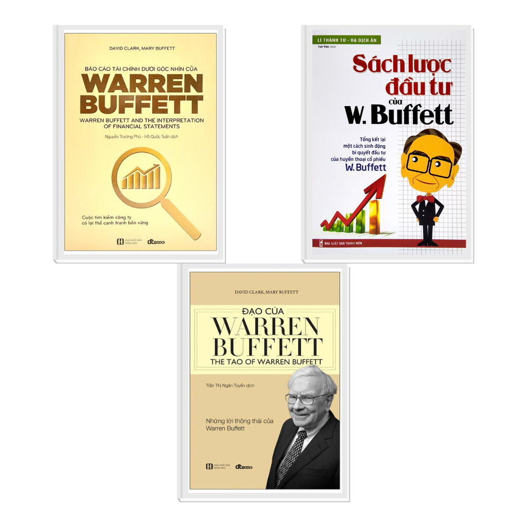 Combo Sách Lược Đầu Tư + Đạo Của Warren Buffett + Báo Cáo Tài Chính Dưới Góc Nhìn Của Warren Buffett