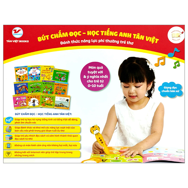 Bút Chấm Đọc - Học Tiếng Anh - Đánh Thức Năng Lực Phi Thường Từ Trẻ Thơ (Dành Cho Trẻ Từ 0 Đến 10 Tuổi)