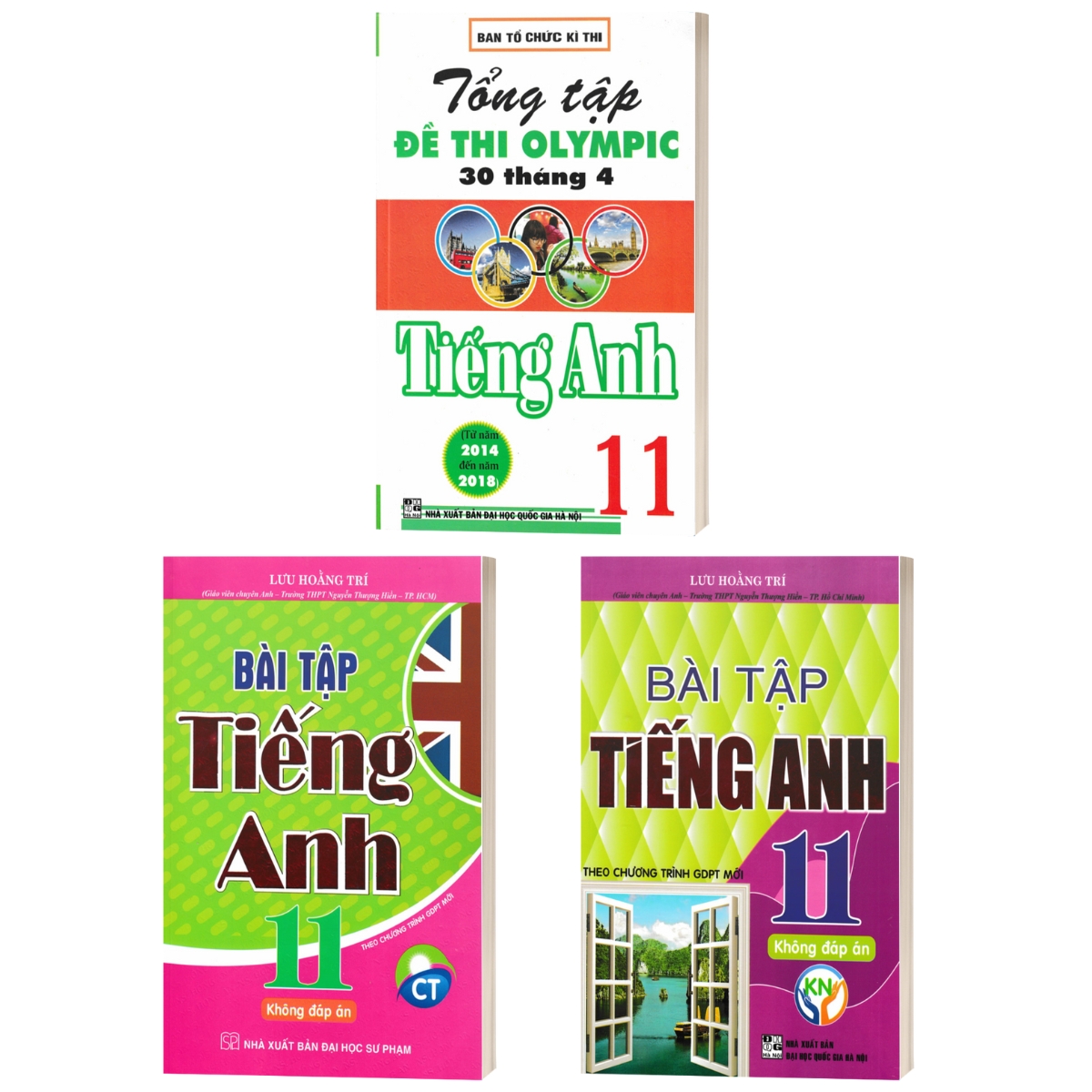 Combo 2 Quyển Bài Tập Tiếng Anh Lớp 11 - Không Đáp Án + Tổng Tập Đề Thi Olympic 30 Tháng 4 Môn Tiếng Anh 11