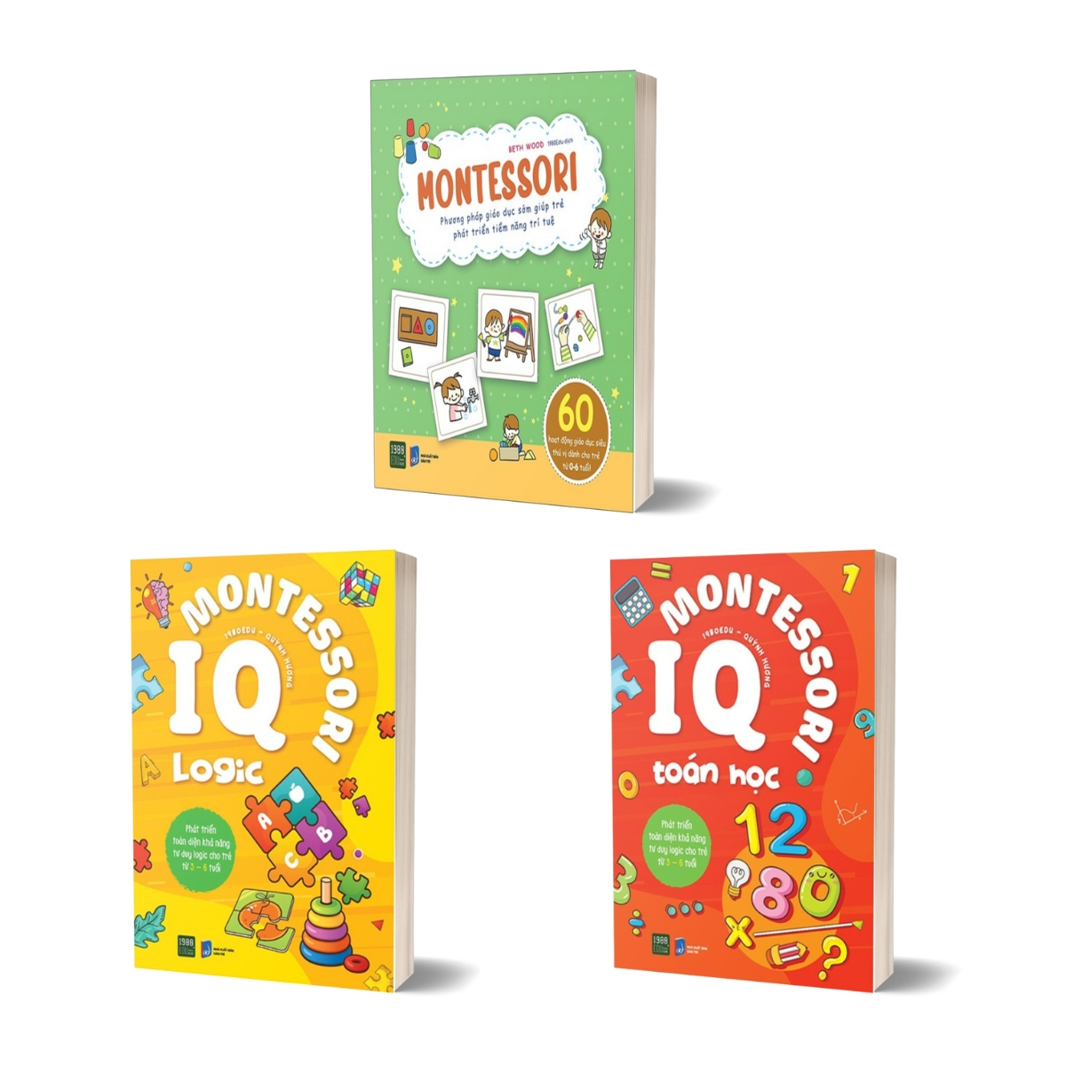 Combo IQ Montessori Toán Học + IQ Montessori Logic + Montessori - Phương Pháp Giáo Dục Sớm