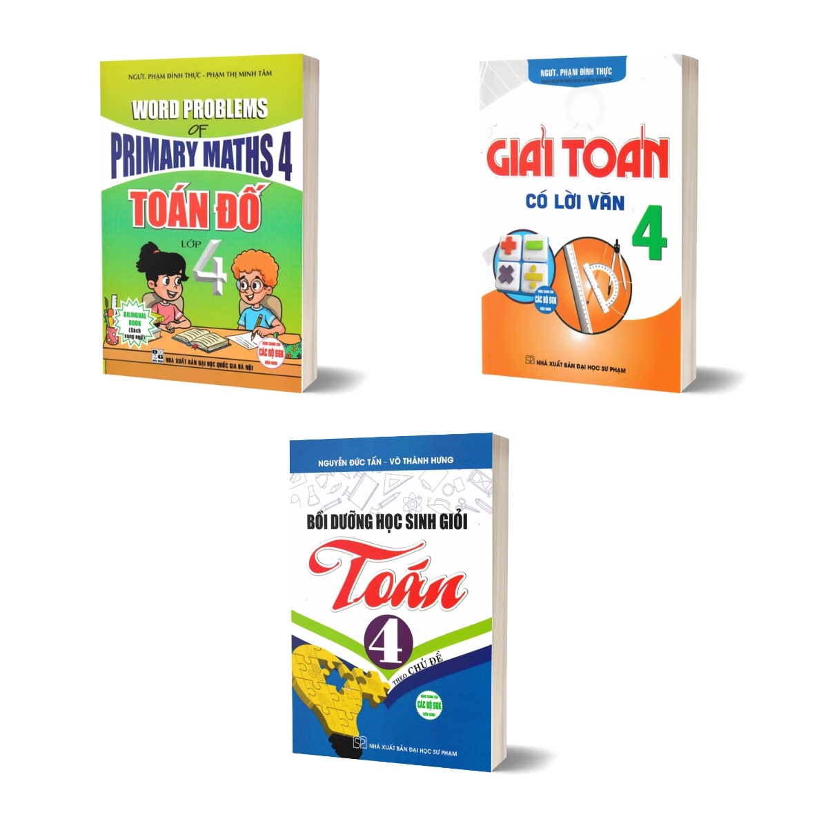 Combo Toán Đố Lớp 4 - Word Problems Primary Maths 4 + Giải Toán Có Lời Văn 4 + Bồi Dưỡng Học Sinh Giỏi Toán 4 Theo Chủ Đề (Dùng Chung Cho Các Bộ SGK Hiện Hành)