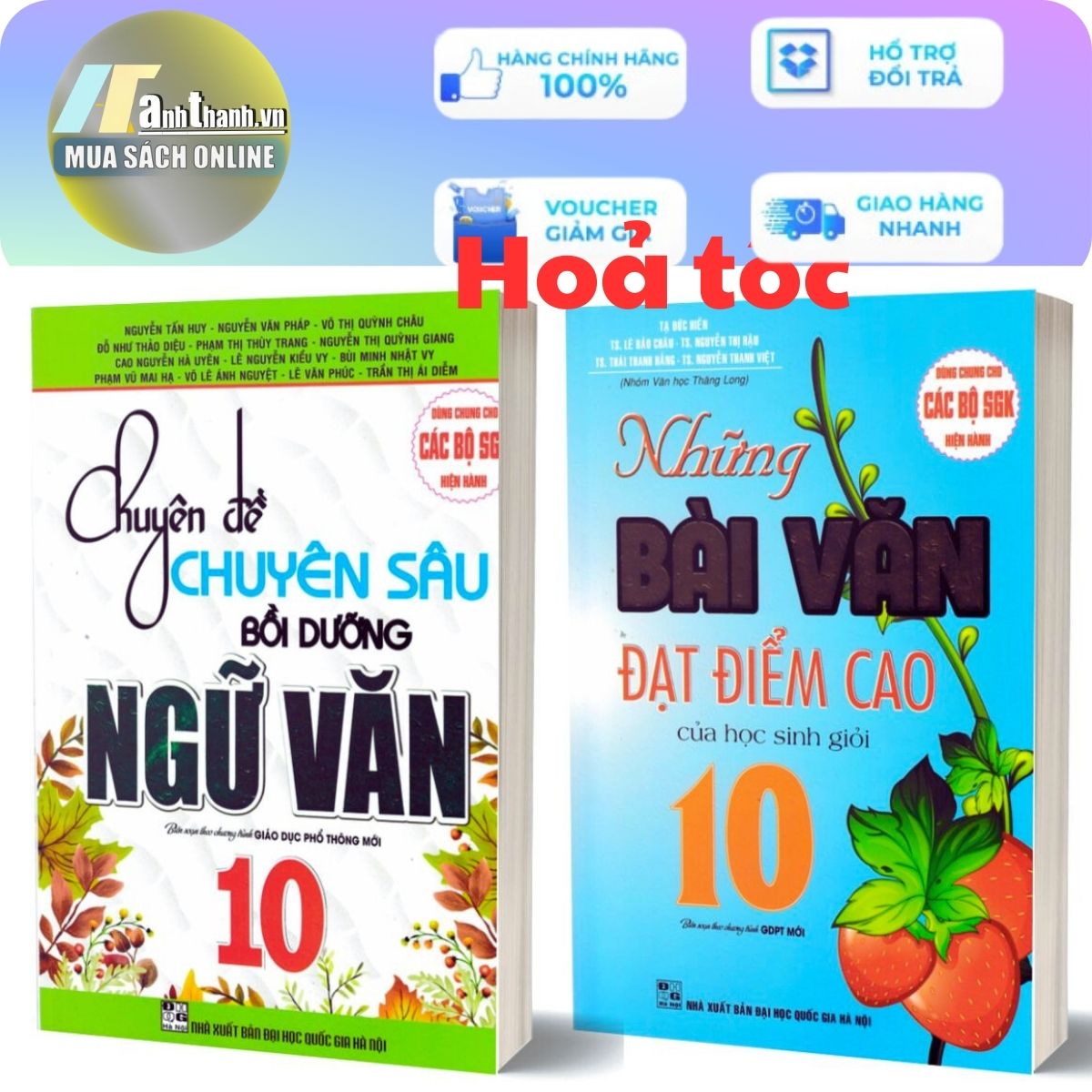 Combo Những Bài Văn Đạt Điểm Cao Của Học Sinh Giỏi 10 + Chuyên Đề Chuyên Sâu Bồi Dưỡng Ngữ Văn 10 (Dùng Chung Cho Các Bộ SGK Hiện Hành)