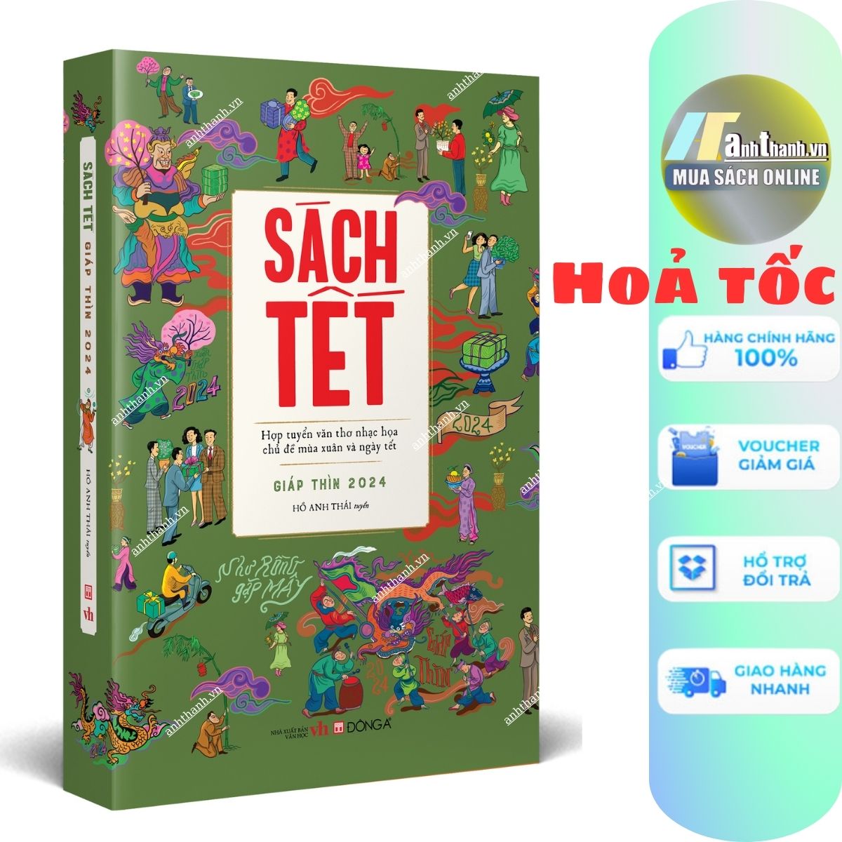 Sách Tết Giáp Thìn 2024 - Hợp Tuyển Văn Thơ Nhạc Hoạ Chủ Đề Mùa Xuân Và Ngày Tết