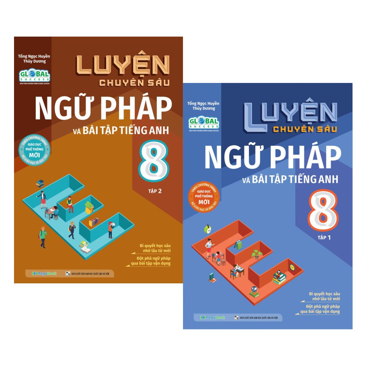 Combo Global Success - Luyện Chuyên Sâu Ngữ Pháp Và Bài Tập Tiếng Anh 8 - Tập 1 + Tập 2 (Bộ 2 Quyển)