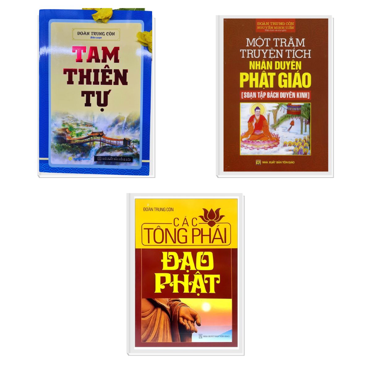 Combo Tam Thiên Tự + Một Trăm Truyện Tích Nhân Duyên Phật Giáo + Các Tông Phái Đạo Phật